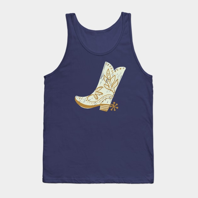 Cowboy Boot Doodle Tank Top by Rebelform